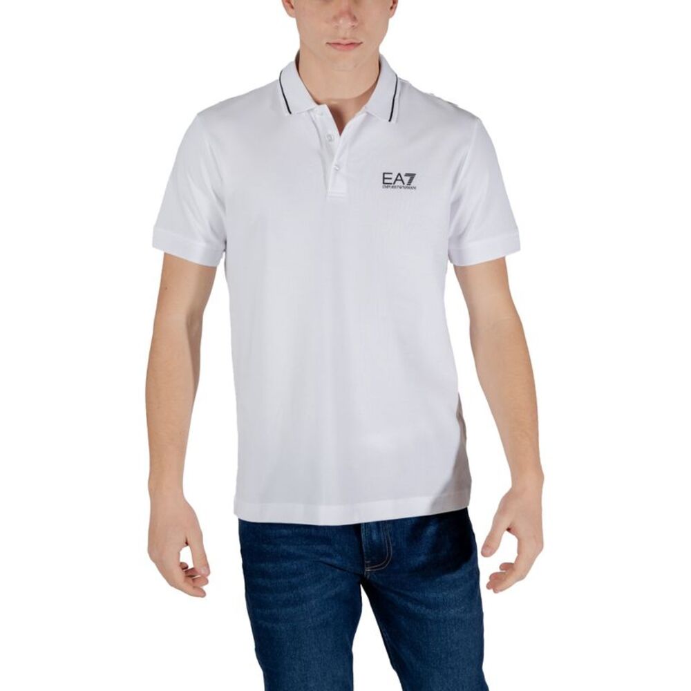Ea7 Short Sleeve Polo Shirt Style Men white Polo Shirts